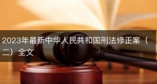 2023年最新中华人民共和国刑法修正案（二）全文
