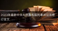 2023年最新中华人民共和国刑事诉讼法修订全文