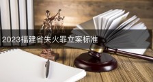 2023福建省失火罪立案标准